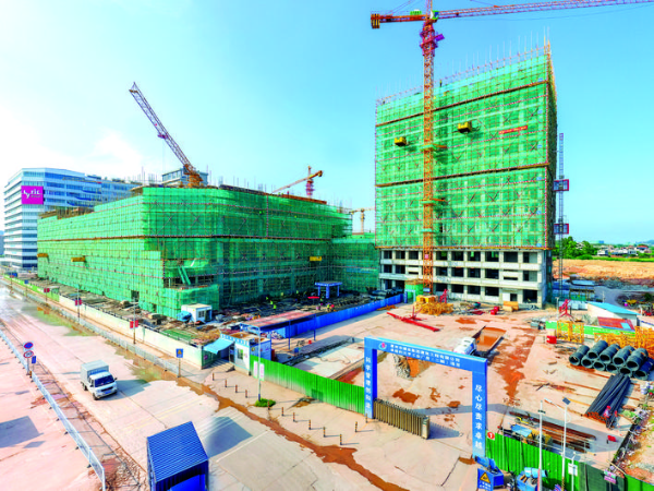 利元亨人工智能與高端裝備制造產業園項目二期加緊建設。惠州日報記者湯渝杭 攝