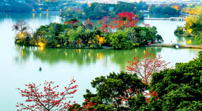 西湖十八景_紅棉春醉